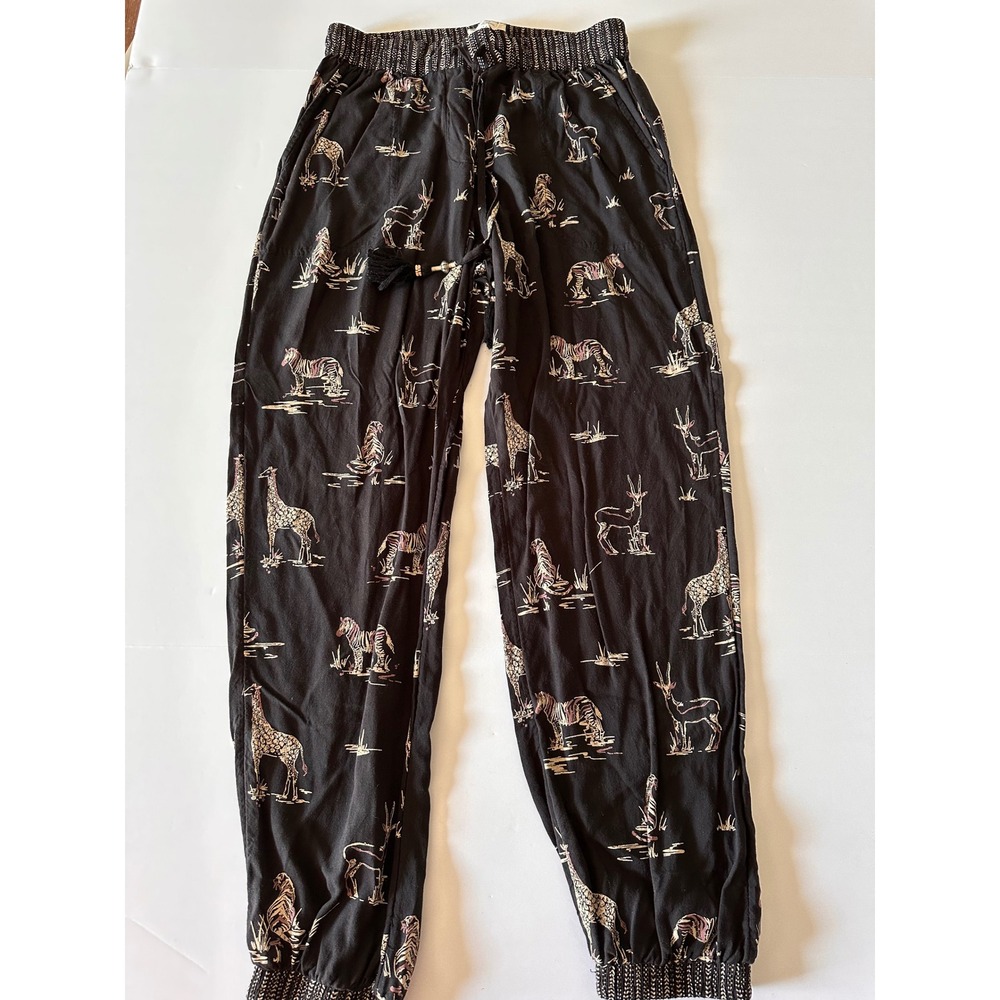 Fat Face UK 10 USA 6 Safari Animal Print Drawstring Casual Pants‎